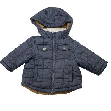 Boys Tilt, navy hooded jacket / coat, GUC, size 0,  