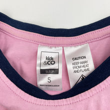 Load image into Gallery viewer, Girls Kids &amp; Co, cotton pyjama tee / top, GUC, size 5,  
