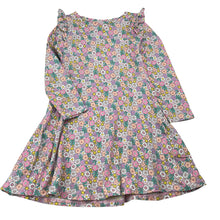 Load image into Gallery viewer, Girls Milkshake, stretchy floral long sleeve dress, GUC, size 5, L: 58cm