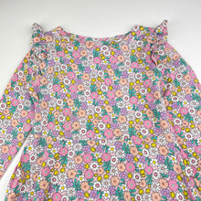 Load image into Gallery viewer, Girls Milkshake, stretchy floral long sleeve dress, GUC, size 5, L: 58cm