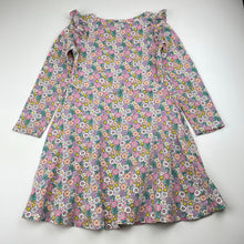 Load image into Gallery viewer, Girls Milkshake, stretchy floral long sleeve dress, GUC, size 5, L: 58cm