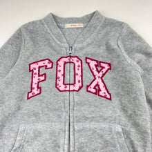 Load image into Gallery viewer, Girls FOX, fleece zip up sweater, FUC, size 8,  