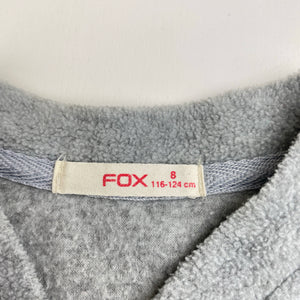 Girls FOX, fleece zip up sweater, FUC, size 8,  