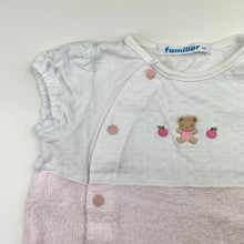 Load image into Gallery viewer, Girls Familiar, embroidered romper, teddy bear, EUC, size 000,  
