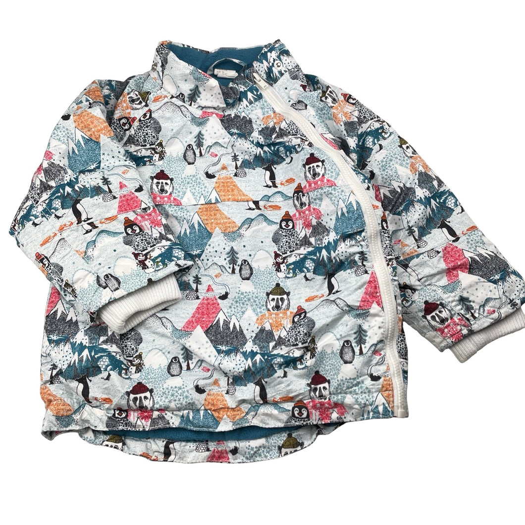 Boys H&M, fleece lined jacket / coat, no hood, GUC, size 2,  