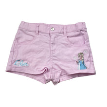 Load image into Gallery viewer, Girls Disney, Frozen Elsa stretch cotton shorts, adjustable, FUC, size 5,  