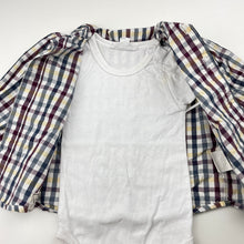 Load image into Gallery viewer, Boys Pumpkin Patch, cotton all-in-one shirt / romper, FUC, size 0,  