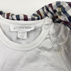 Boys Pumpkin Patch, cotton all-in-one shirt / romper, FUC, size 0,  