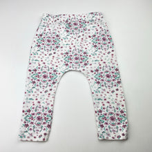 Load image into Gallery viewer, Girls Baby Berry, stretchy floral leggings / bottoms, FUC, size 0,  