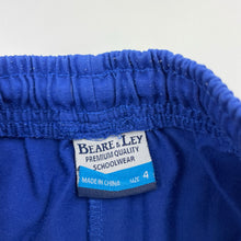 Load image into Gallery viewer, Boys BEARE &amp; LEY, blue school shorts, elasticated, FUC, size 4,  