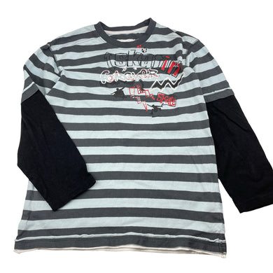 Boys CHEROKEE, striped cotton long sleeve tee / top, FUC, size 8-9,  