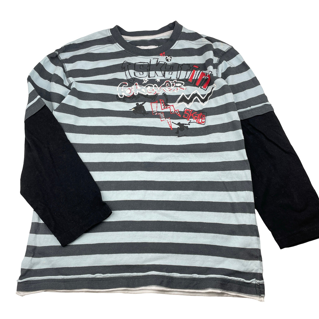 Boys CHEROKEE, striped cotton long sleeve tee / top, FUC, size 8-9,  