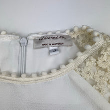 Load image into Gallery viewer, Girls Child by Petals Ink, lined long sleeve top, floral lace sleeves, EUC, size 10,  