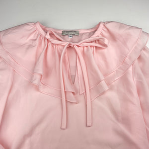 Girls Child by Petals Ink, pink lightweight long sleeve top, EUC, size 14,  