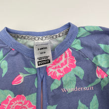 Load image into Gallery viewer, Girls Bonds, floral zip wondersuit / zippy / romper, FUC, size 00,  