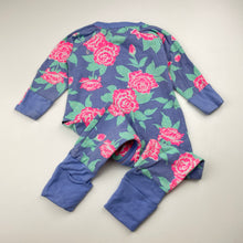 Load image into Gallery viewer, Girls Bonds, floral zip wondersuit / zippy / romper, FUC, size 00,  