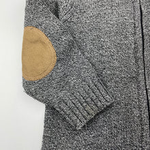 Load image into Gallery viewer, Boys Target, knitted cotton zip hoodie sweater, mark back right cuff, FUC, size 1,  