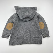 Load image into Gallery viewer, Boys Target, knitted cotton zip hoodie sweater, mark back right cuff, FUC, size 1,  