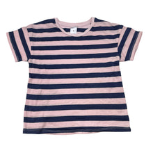 Load image into Gallery viewer, Girls Target, navy &amp; metallic pink stripe tee / top, GUC, size 6,  
