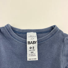 Load image into Gallery viewer, Boys Cotton On, blue stretchy bodysuit / romper, GUC, size 000,  