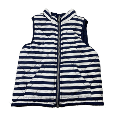 Boys Sprout, reversible navy/striped sleeveless vest / jacket, GUC, size 1,  
