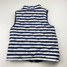 Load image into Gallery viewer, Boys Sprout, reversible navy/striped sleeveless vest / jacket, GUC, size 1,  