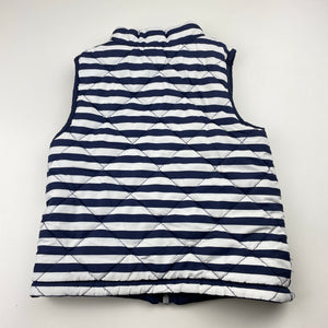 Boys Sprout, reversible navy/striped sleeveless vest / jacket, GUC, size 1,  