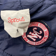 Load image into Gallery viewer, Boys Sprout, reversible navy/striped sleeveless vest / jacket, GUC, size 1,  