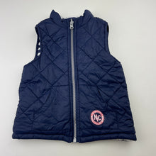 Load image into Gallery viewer, Boys Sprout, reversible navy/striped sleeveless vest / jacket, GUC, size 1,  