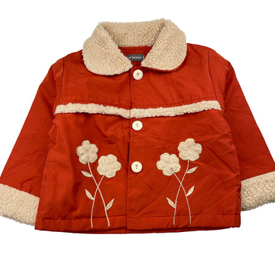 Girls FULIP DESIGN, orange lightweight jacket, no size, armpit to armpit: 36cm, shoulder to cuff: 34cm, FUC, size 3-4,  