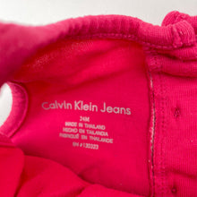 Load image into Gallery viewer, Girls Calvin Klein Jeans, pink casual summer dress, FUC, size 2, L: 37cm