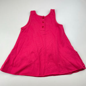 Girls Calvin Klein Jeans, pink casual summer dress, FUC, size 2, L: 37cm