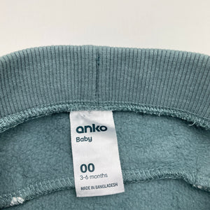 Unisex Anko, fleece lined pants / bottoms, elasticated, FUC, size 00,  