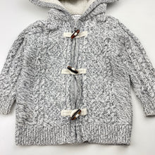 Load image into Gallery viewer, Boys Dymples, knitted cotton zip hoodie sweater, mark back right sleeve, FUC, size 2,  