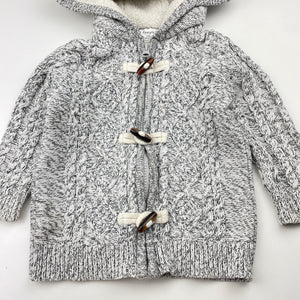 Boys Dymples, knitted cotton zip hoodie sweater, mark back right sleeve, FUC, size 2,  