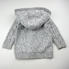 Load image into Gallery viewer, Boys Dymples, knitted cotton zip hoodie sweater, mark back right sleeve, FUC, size 2,  