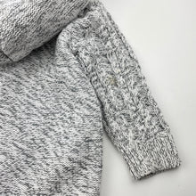 Load image into Gallery viewer, Boys Dymples, knitted cotton zip hoodie sweater, mark back right sleeve, FUC, size 2,  