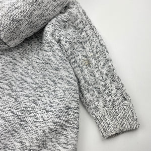 Boys Dymples, knitted cotton zip hoodie sweater, mark back right sleeve, FUC, size 2,  