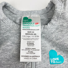 Load image into Gallery viewer, Unisex Love to Dream, SWADDLE UP TRANSITION SUIT WARM, (sleeves not included), GUC, size 00,  
