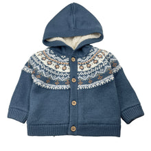 Load image into Gallery viewer, Boys Anko, thick fleece lined knit hooded sweater, GUC, size 0,  