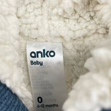 Load image into Gallery viewer, Boys Anko, thick fleece lined knit hooded sweater, GUC, size 0,  