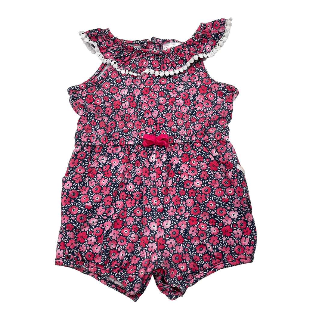 Girls Sprout, floral cotton playsuit / romper, FUC, size 2,  
