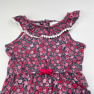 Girls Sprout, floral cotton playsuit / romper, FUC, size 2,  