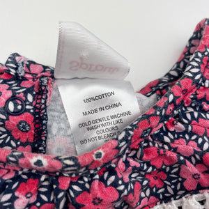 Girls Sprout, floral cotton playsuit / romper, FUC, size 2,  