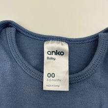 Load image into Gallery viewer, Unisex Anko, soft cotton bodysuit / romper, EUC, size 00,  