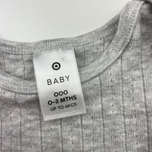 Load image into Gallery viewer, Unisex Target, grey marle bodysuit / romper, GUC, size 000,  