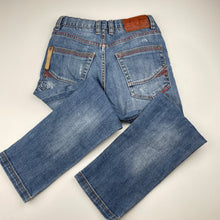 Load image into Gallery viewer, Boys Zara, distressed stretch denim jeans, adjustable, Inside leg: 49cm, FUC, size 5-6,  