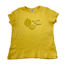 Load image into Gallery viewer, Girls Petit Bateau, yellow cotton tee / top, FUC, size 5,  