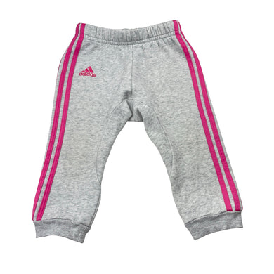 Girls Adidas, fleece lined track pants, elasticated, GUC, size 0,  