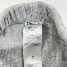 Load image into Gallery viewer, Girls PL Kids, grey ribbed leggings, elasticated, GUC, size 2,  